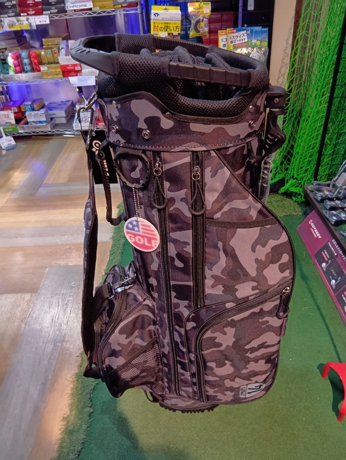 Cb ♥品 OOWLS 14分割 スタンドキャディバッグ ダークカモ 9.5型 軽量 47インチ対応 JYPRF23FSB 2025年モデル JYPER Sオリジナル商品 大崎店