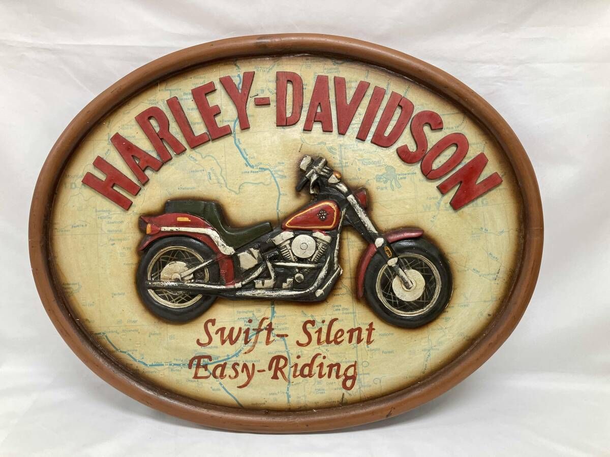 HARLEY DAVIDSON ハーレーダビッドソン 木彫 ヴィンテージ 看板 木製