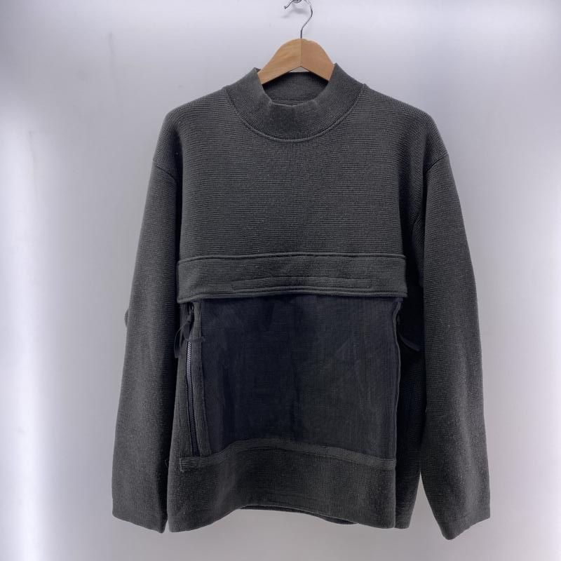 C.P COMPANY 90s メッシュポケット ウールニット カーキ サイズ5 △フード 24