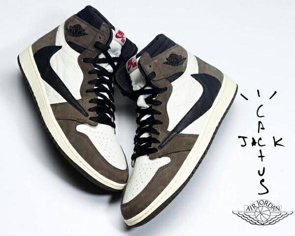 ナイキ エアジョーダン 1 ハイ トラビス スコット NIKE AIR JORDAN 1 HI OG TRAVIS SCOTT SP sail|black-dark mocha cd4487-100 スニーカー AJ1 cactus jack