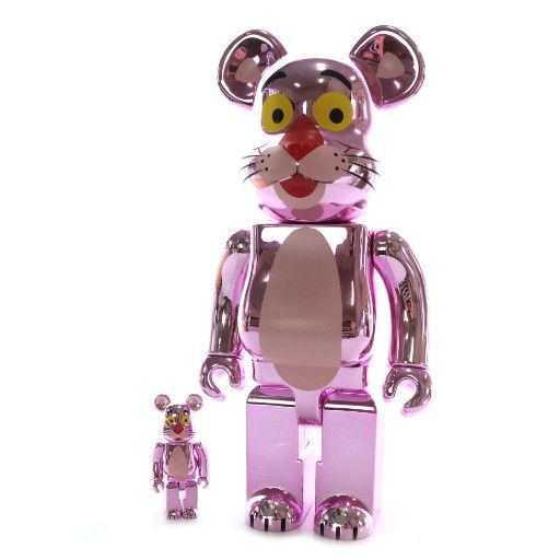 ベアブリック BE RBRICK ピンクパンサー PINK PANTHER 400% 100％ クロームバージョン フィギュア 人形 ピンク 銀 シルバー |MP GY18