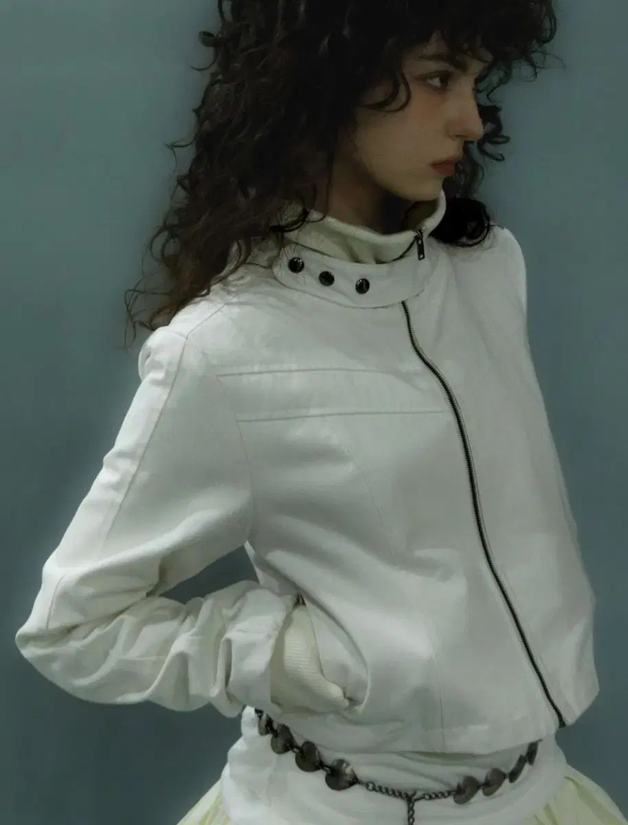 バッド ブルー ジャケット badblue Biker Jacket Ivory