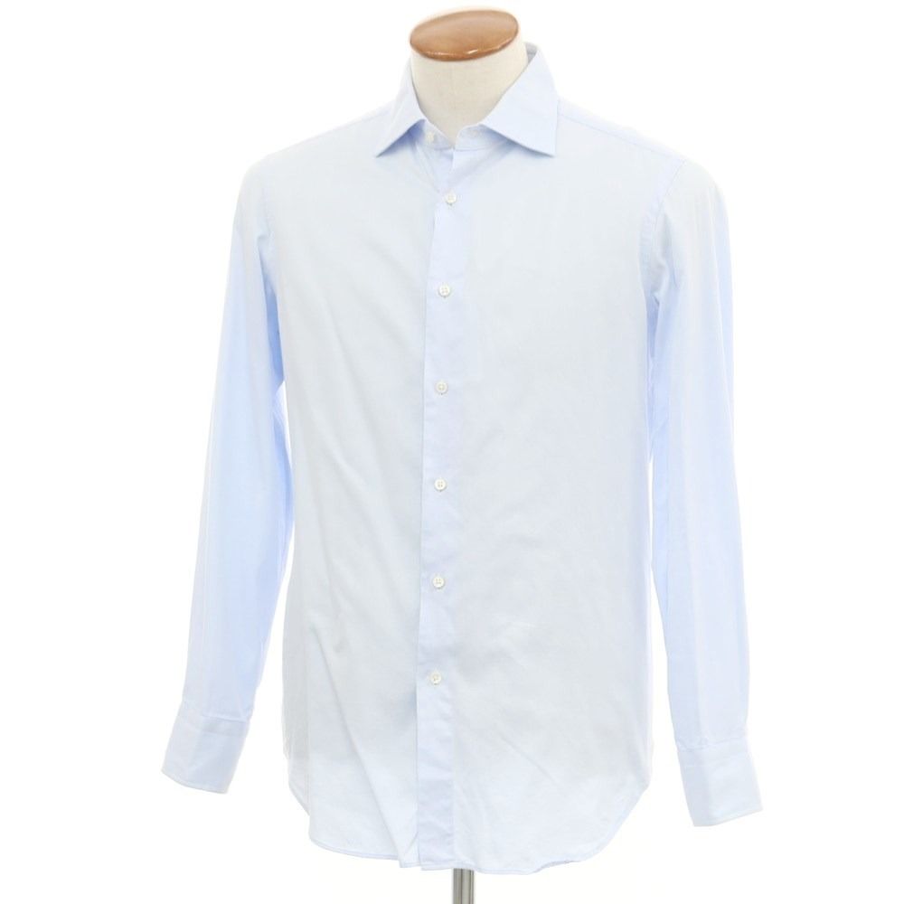 【中古】メイカーズシャツ カマクラ Makers Shirt 鎌倉 コットン セミワイドカラー ドレスシャツ ライトブルー【サイズ39】【メンズ】