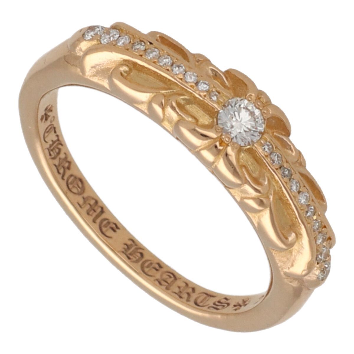 最終お値下げ クロムハーツ ベビーフローラルリング 15号（us7.5)