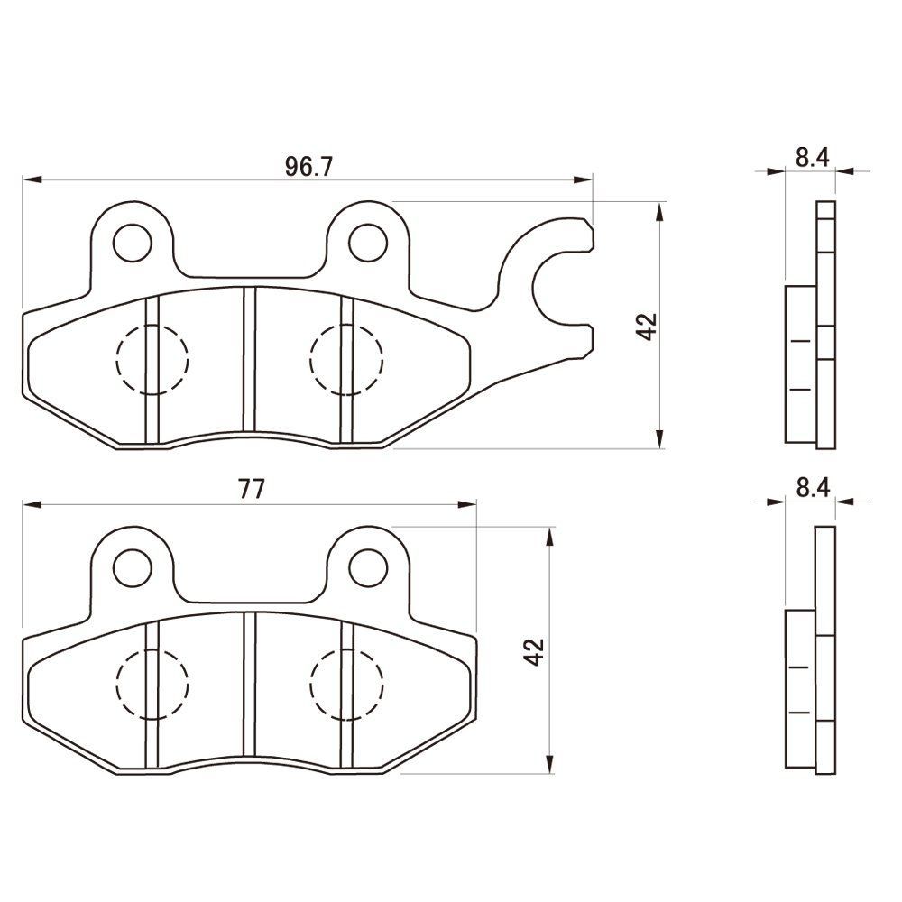 まこと 赤パッド デイトナDaytona バイク用 ブレーキパッド 赤パッド