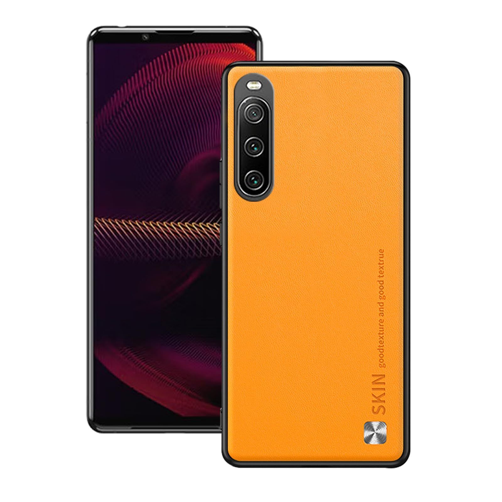 Kuoyida Xperia10iiiケース[Xperia10iii lite]TPU結合レザー薄型シェル SO-52B/SOG04対応ストラップ穴付きケース 指紋防止 滑り止め 耐衝撃 衝撃吸収 エクスペリア10iii携帯ケース (用Xperia