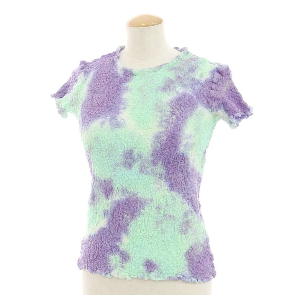 ミー イッセイミヤケ me ISSEY MIYAKE 2025年秋冬 プリーツ加工 カットソー パープルxミントグリーン サイズ レディース