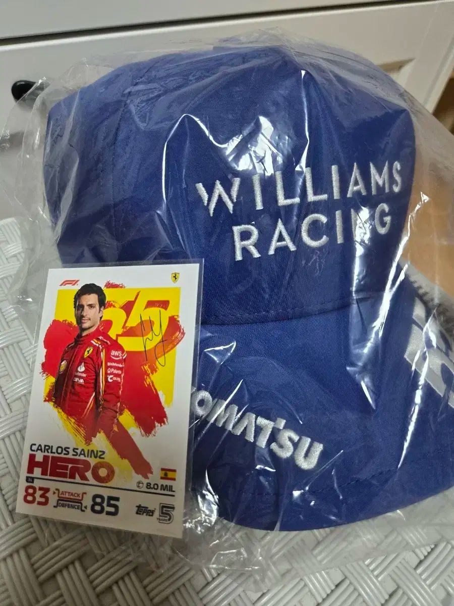 F1 Williams ウィリアムス カルロス サインツ 帽子 TOPPS トップス クロム カード