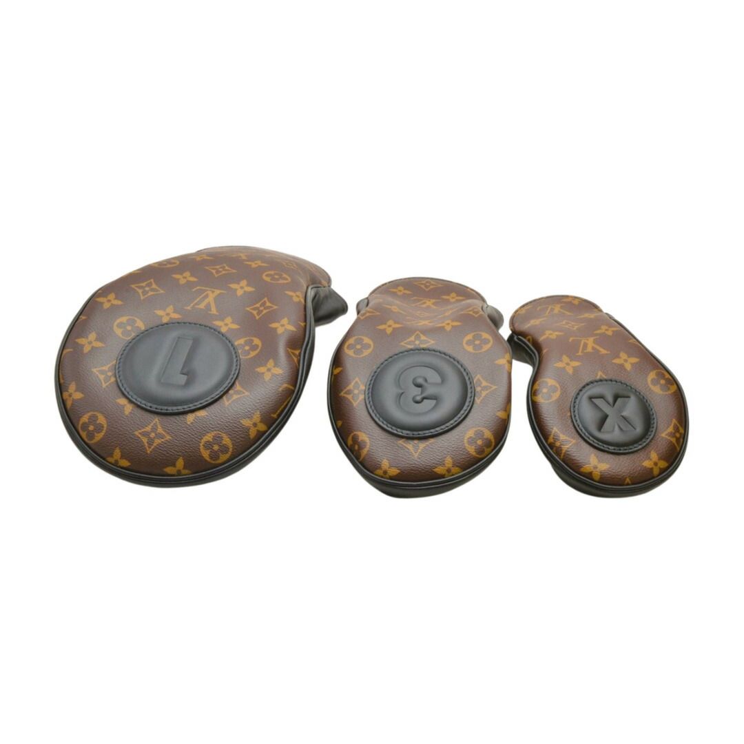 ルイヴィトン LOUIS VUITTON ゴルフ ヘッドカバー モノグラム ブラウン GI0825 イタリア製 RFID 3点セット メンズ F-YA985 ルイヴィトン LOUIS VUITTON ゴルフ ヘッドカバー モノグラム