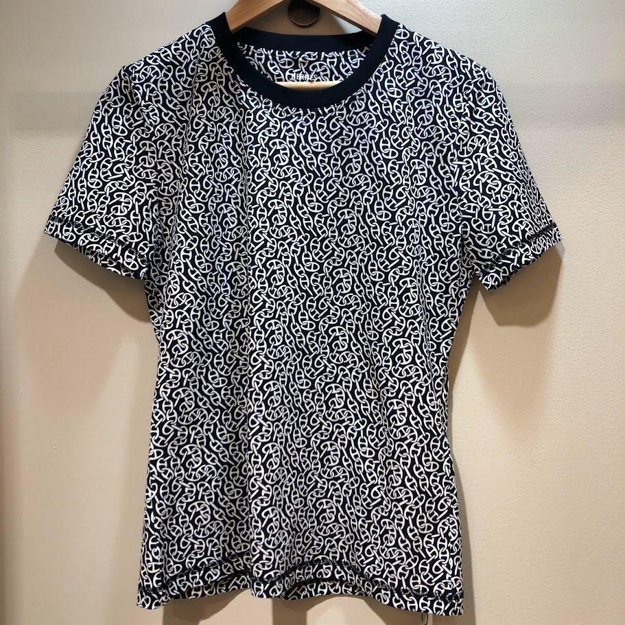 エルメス シェーヌダンクル柄Tシャツ(96031003/2190010000066857 
