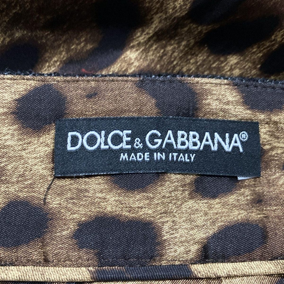 DOLCE-GABBANA ドルチェアンドガッバーナ スカート サイズ36 S レディース - ダークグレー 裏地豹柄