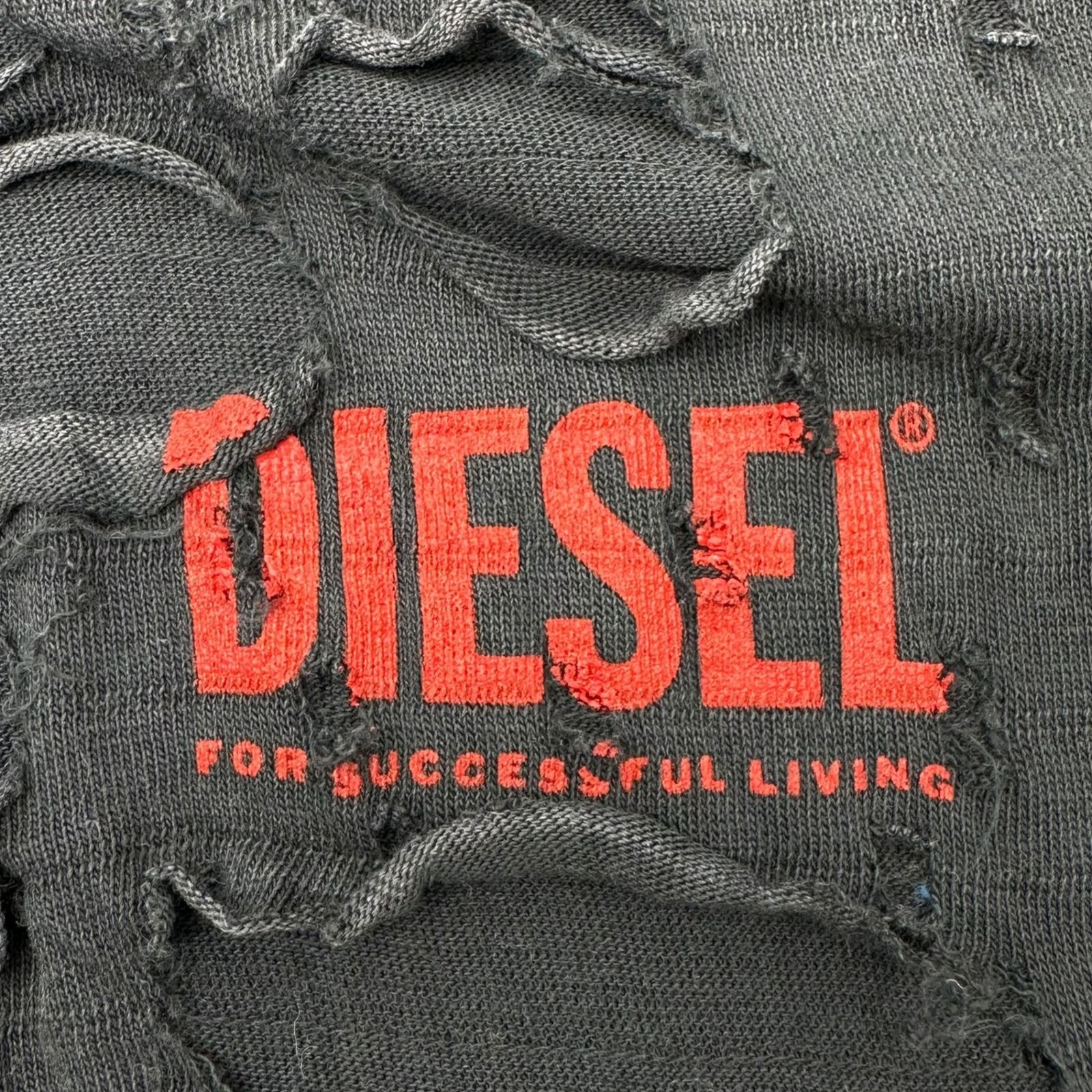 DIESEL ダメージ加工Tシャツ DIESEL ディーゼル Tシャツ デニム ダメージ加工 メンズ XS 中古