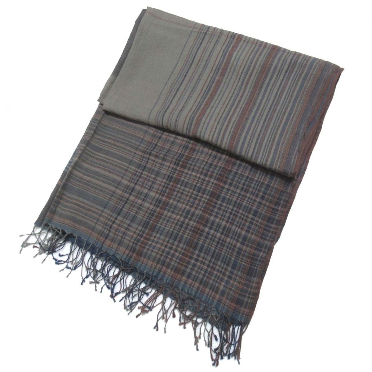 お値下げしました❗Jurgen Lehl　ヨーガンレール　ストール　マフラー ヨーガンレールJURGEN LEHL 美品、紺系 シルク 大判ストール