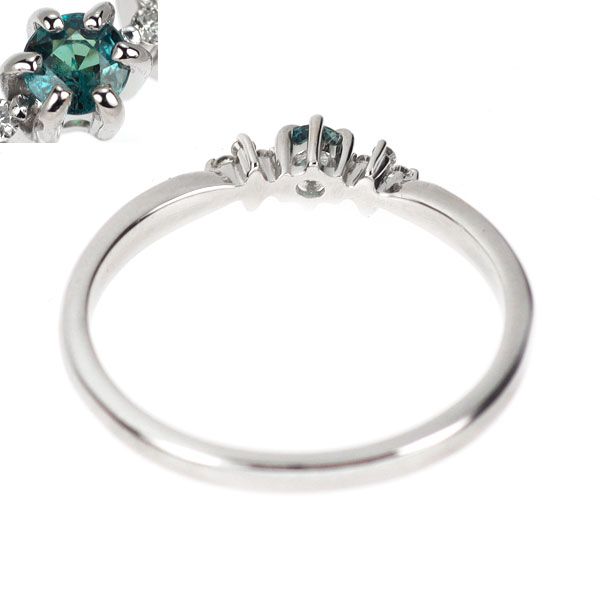 Pt900 アレキサンドライト1.710ct ダイヤ0.530ct リング 希少 Pt900 アレキサンドライト ダイヤモンド リング 0.04ct D0