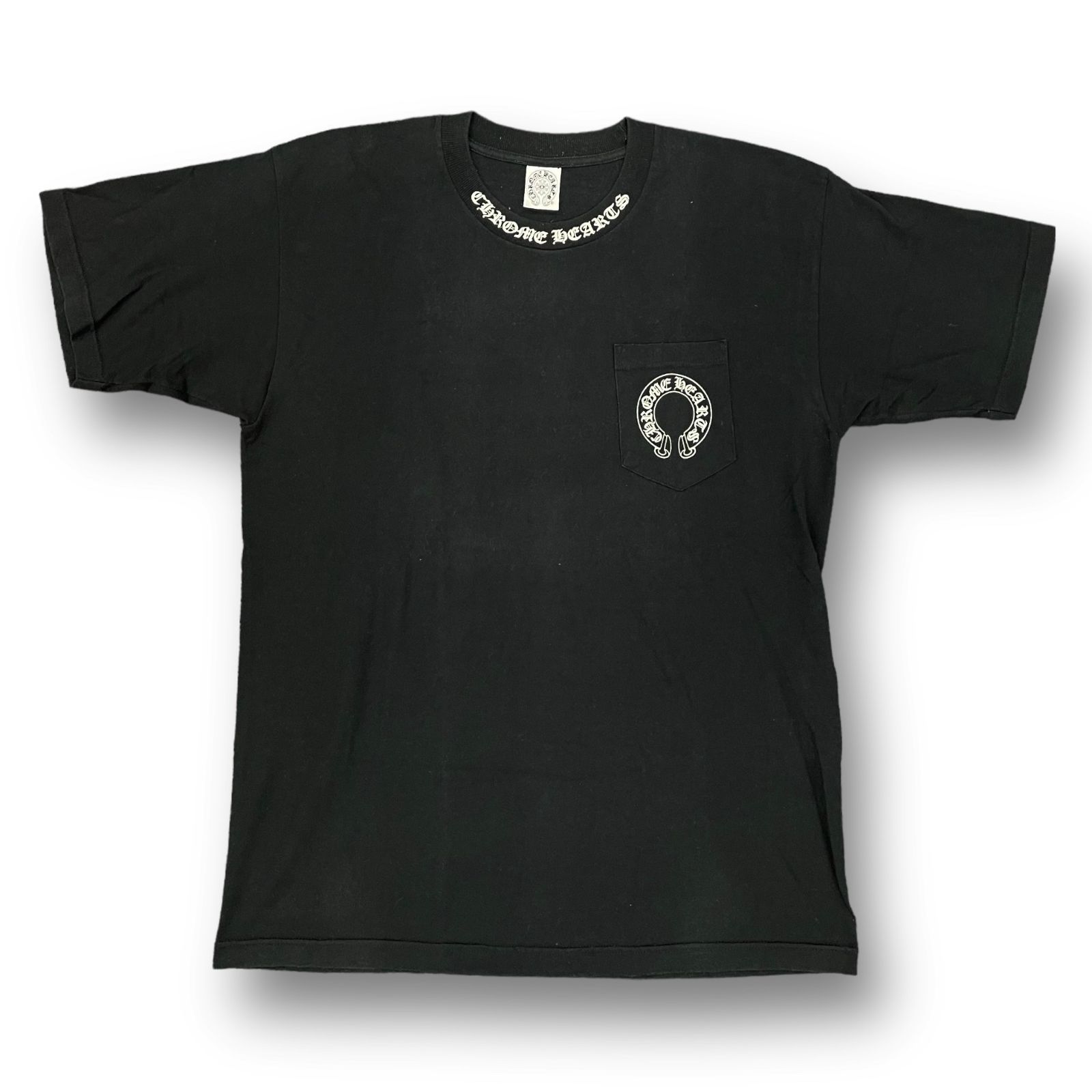 CHROME HEARTS Neck Logo ホースシュー　tシャツ L 黒