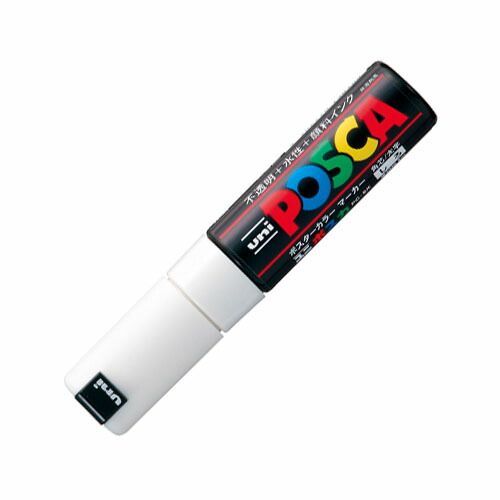 まとめ 三菱鉛筆 水性ペン ポスカ 太字 白 PC8K-1 ×30セット