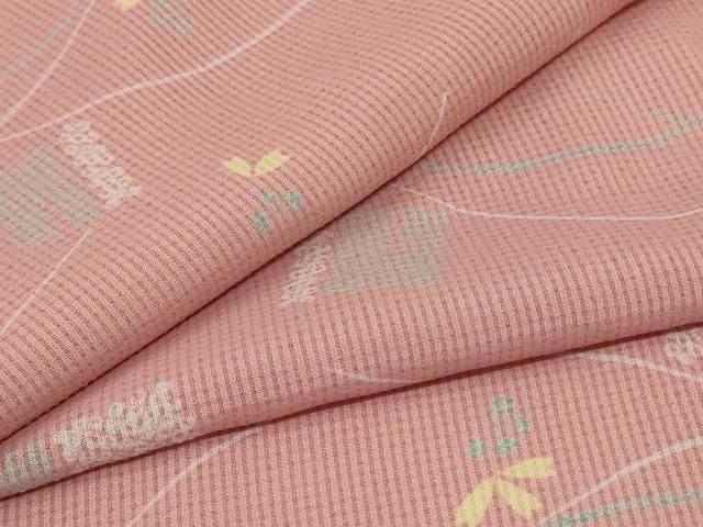 平和屋着物＊夏物　小紋　紗　芝文　洗える着物　AABB6772jd 平和屋着物＊夏物 小紋 紗 芝文 洗える着物 AABB6772jd