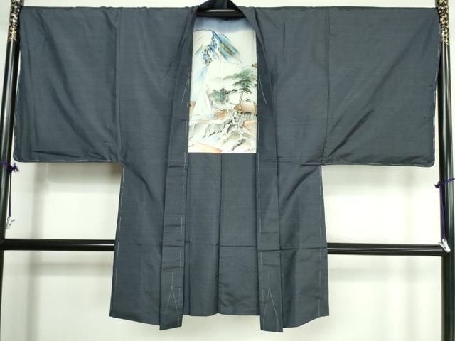 平和屋着物□極上 男性 生紬 山吹茶色 逸品 DZAA7400kh5