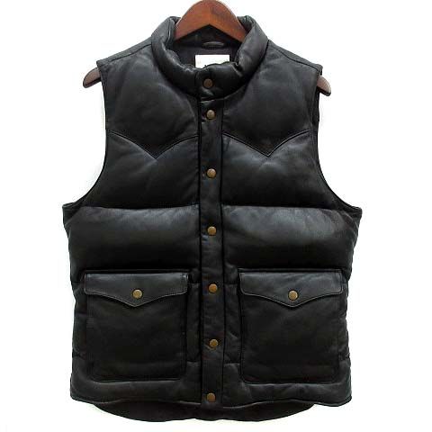 Nisus Hotel 黒 レザーダウンベスト Nisus Hotel 黒 レザーダウンベスト｜NISUS HOTEL ダウンベスト NISUS