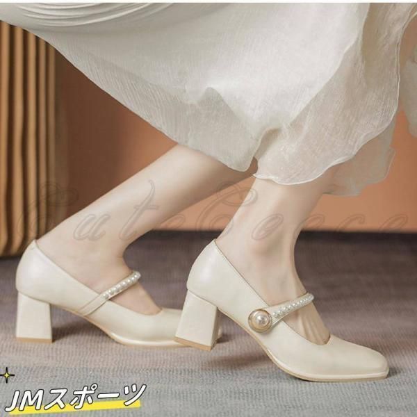 全 パンプス レディース ストラップ ローヒール 歩きやすい 痛くない 疲れない フォーマル オフィス 結婚式 上品 靴 きれいめ ロリータ風 おしゃれ512