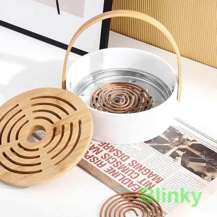 蚊取り線香ホルダー おしゃれ 蚊取り線香入れ ケース ポット 蓋 フタ ふた付き ハンドル付き 蚊取り器 アウトドア 蚊対策 夏 ホルダー 陶器