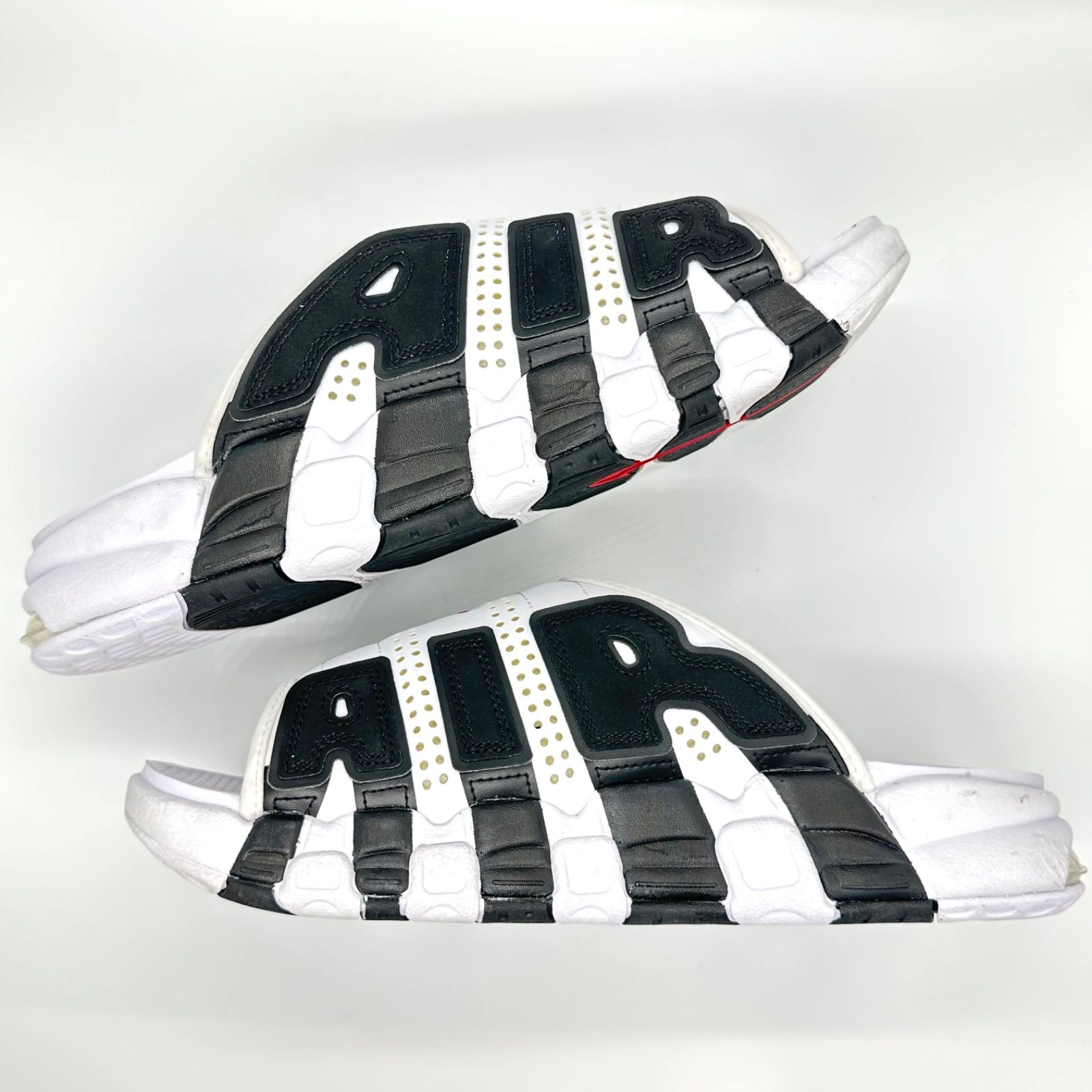 Nike Air More Uptempo Slide White and Black ナイキ エアモア