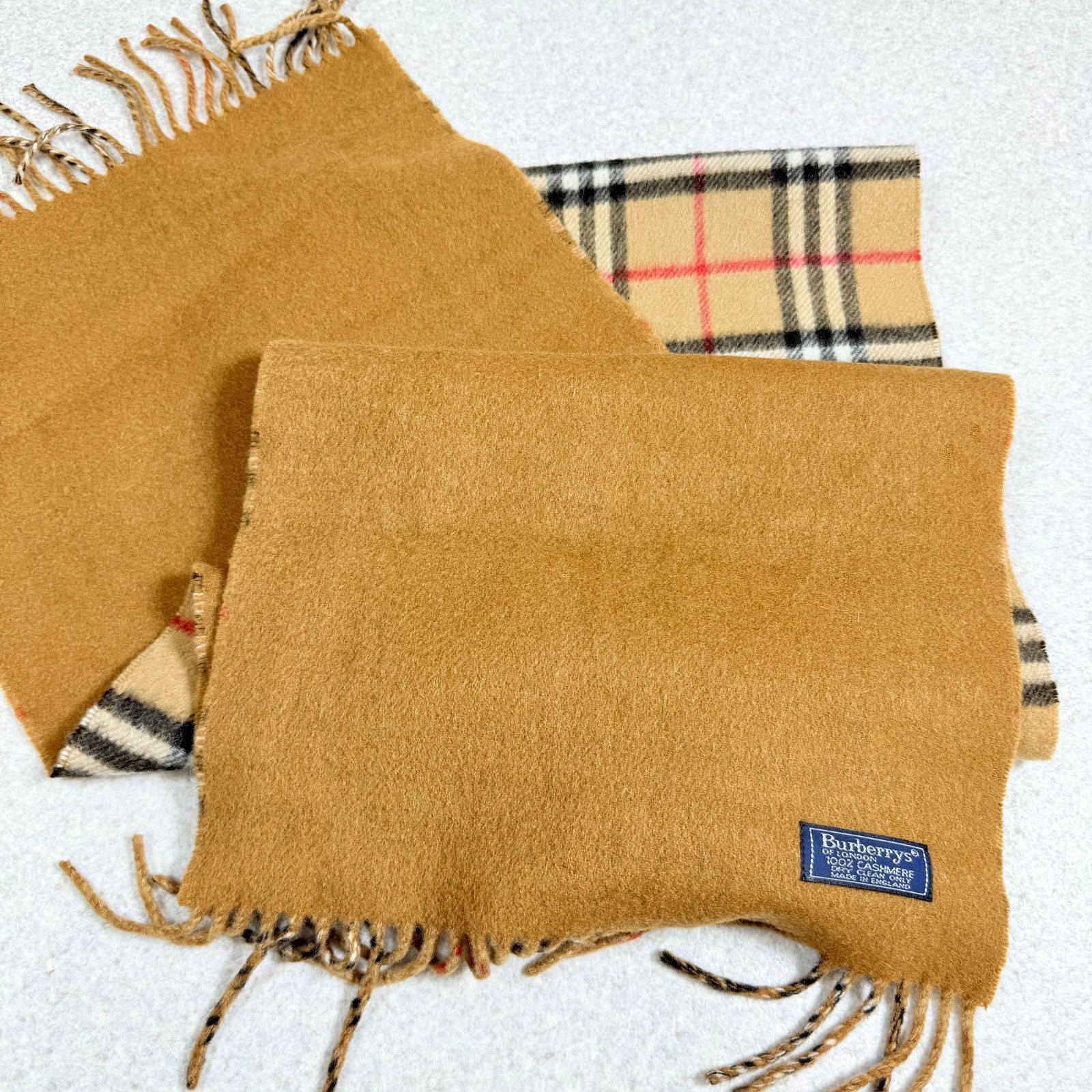 BURBERRY'S バーバリーズ バーバリー カシミヤ100% リバーシブル