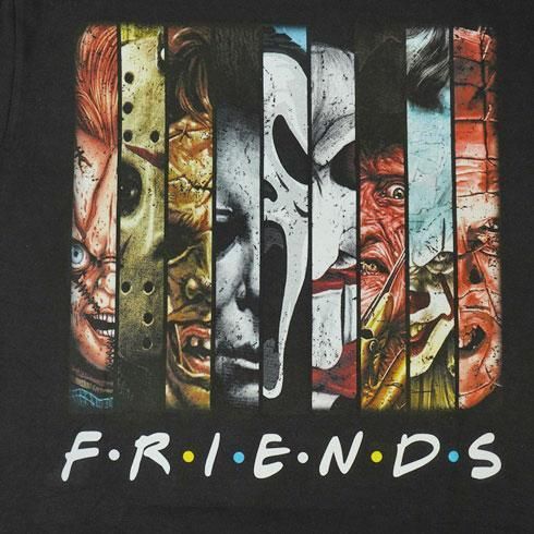 ジェイソンハンニバルフレディーfriendsスラッシャーティーTシャツ