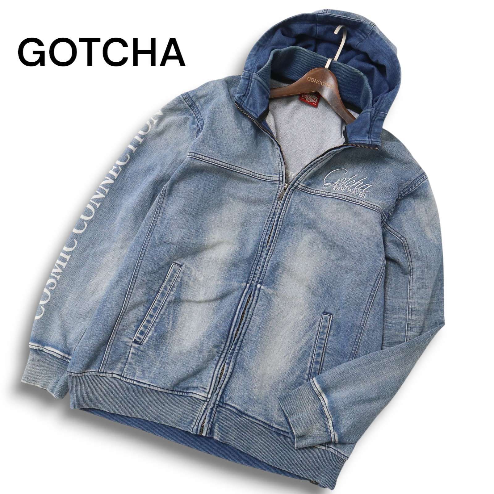 GOTCHA ガッチャ USED加工☆ スウェット デニム ブルゾン