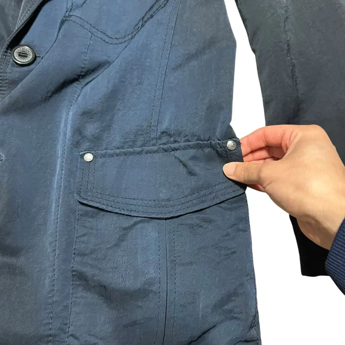 アルマーニ コレツィオーニ ネイビー ジャケット - メルカリ