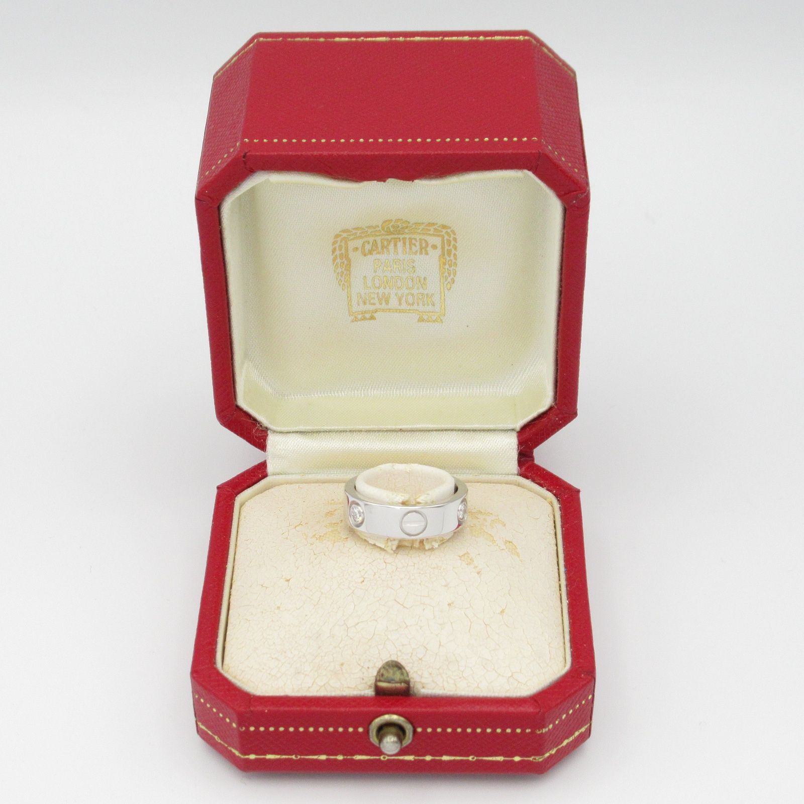 カルティエ CARTIER リング・指輪 ラブリング 3PD K18WG（ホワイト  