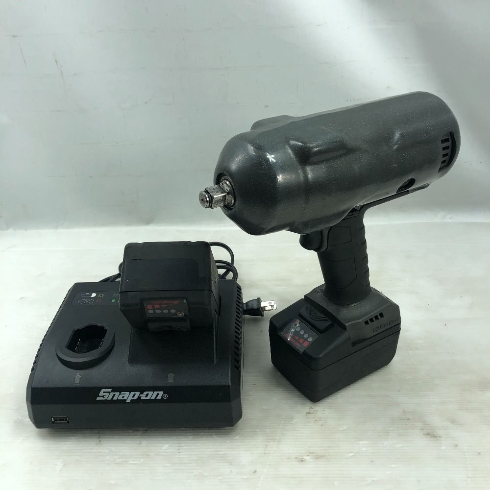 Snap-on スナップオン 電動工具 インパクトレンチ 充電器 充電池2個付 コードレス式 CT9075GM グレー