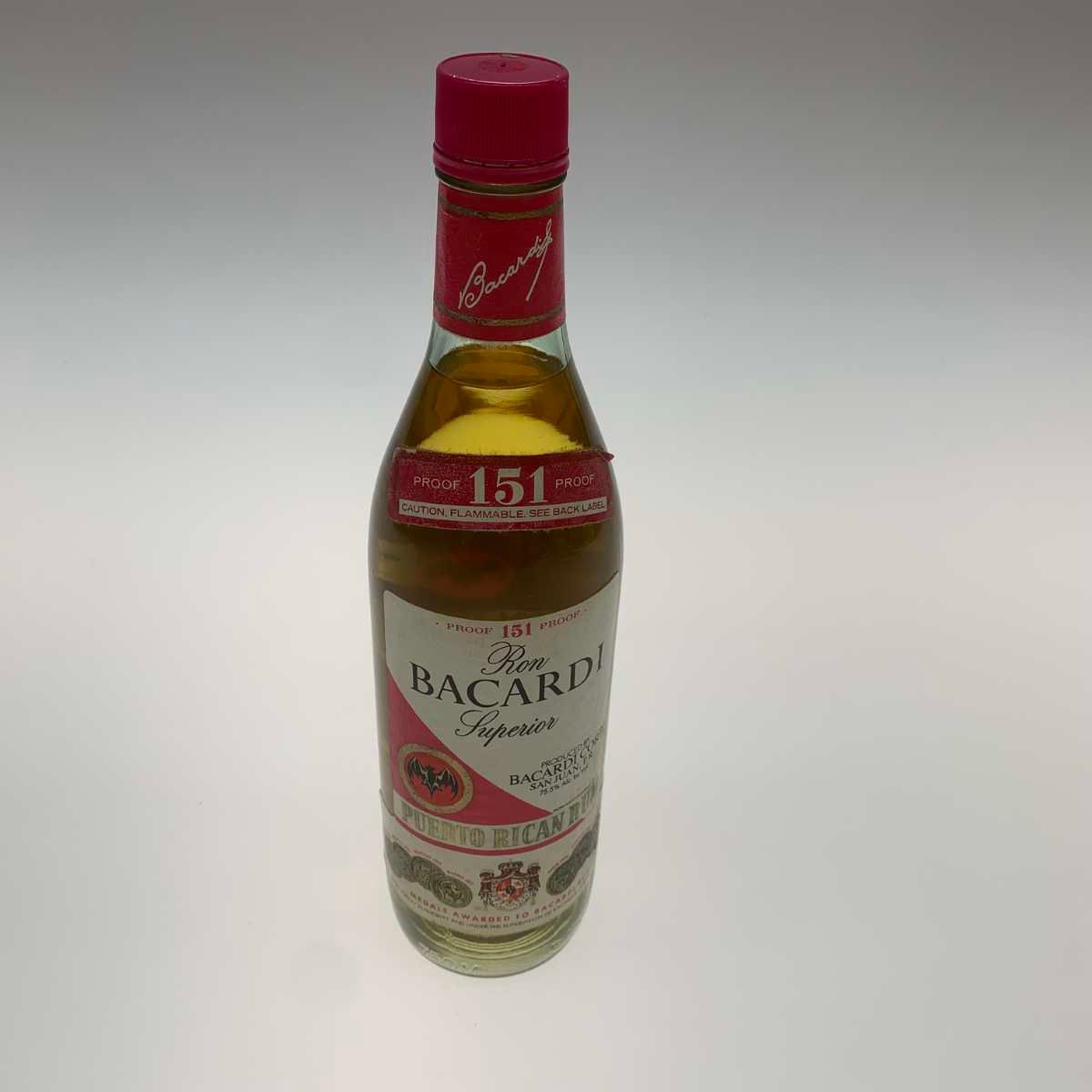 【L2】バカルディ 151 90～00年代 旧ボトル 750ml L2】バカルディ 151 90～00年代 旧ボトル 750ml