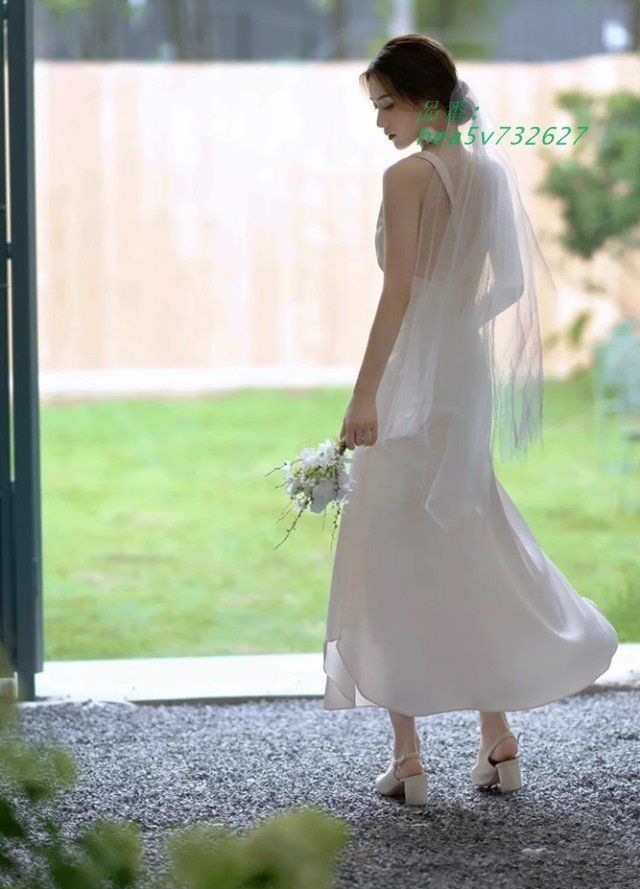 ウエディングドレス スレンダーライン 袖なし ノースリーブ ロング丈 バッククロス ウェディングドレス バックオープン 背中あき 白 大きいサイズ セクシー hea5v732627