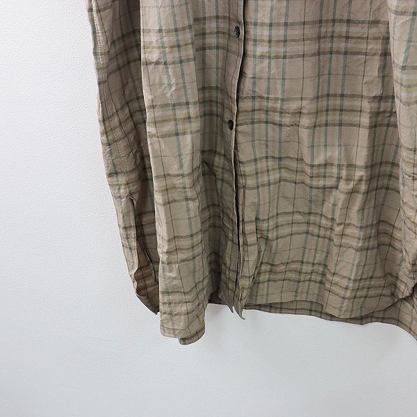 2020AW LENO リノ OPEN-FRONT DRESS #KHAKI CHECK オープンフロント