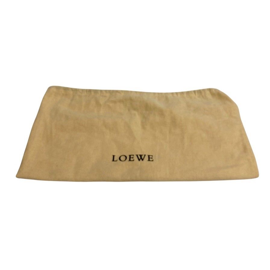 極 美品 保存袋付き LOEWE ロエベ 丸型 ラウンド アナグラム ロゴ