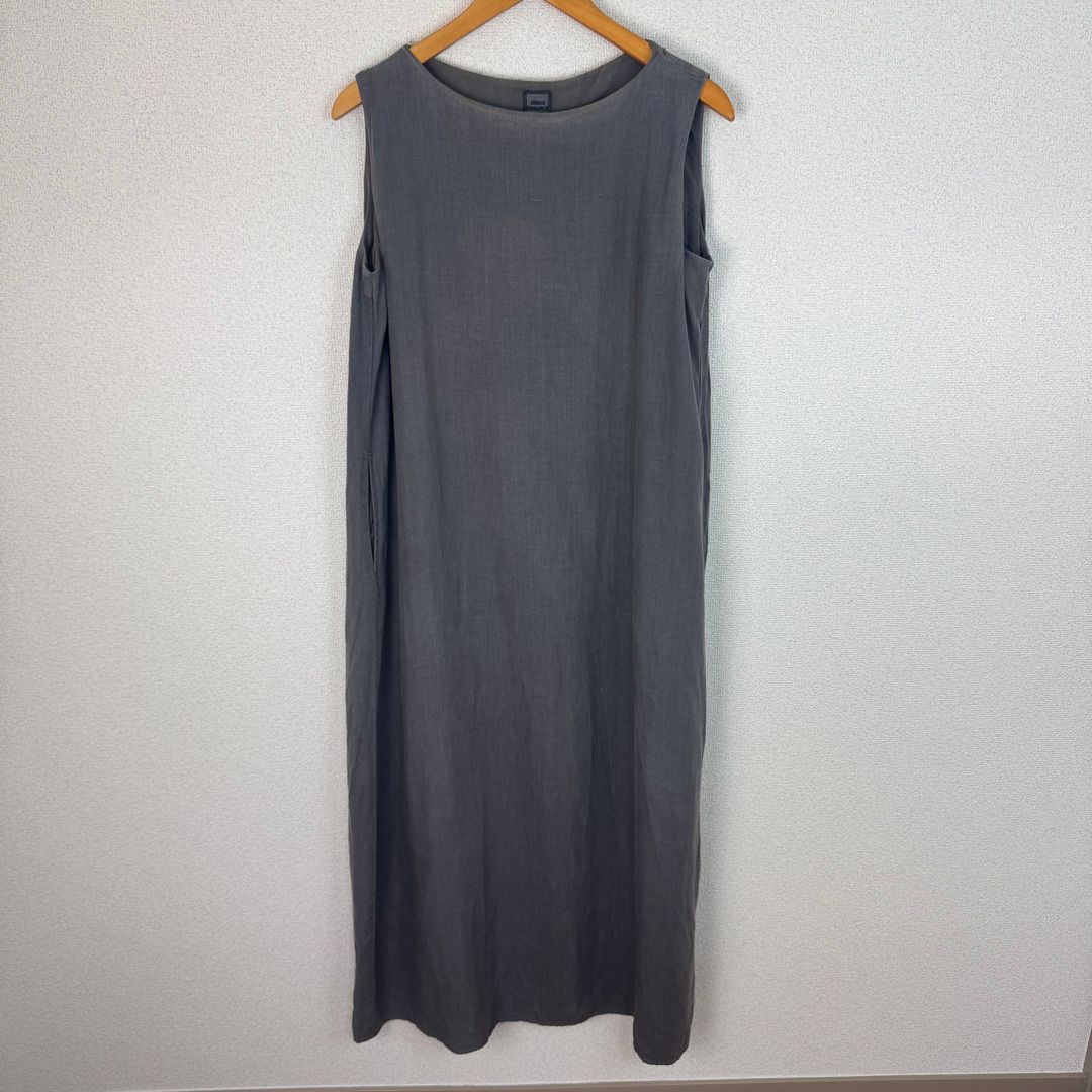 【未使用品】URBAN RESEARCH DOORS　　リネンワンピース　ロング URBAN RESEARCH DOORS ワンピース リネンギャザーワンピース