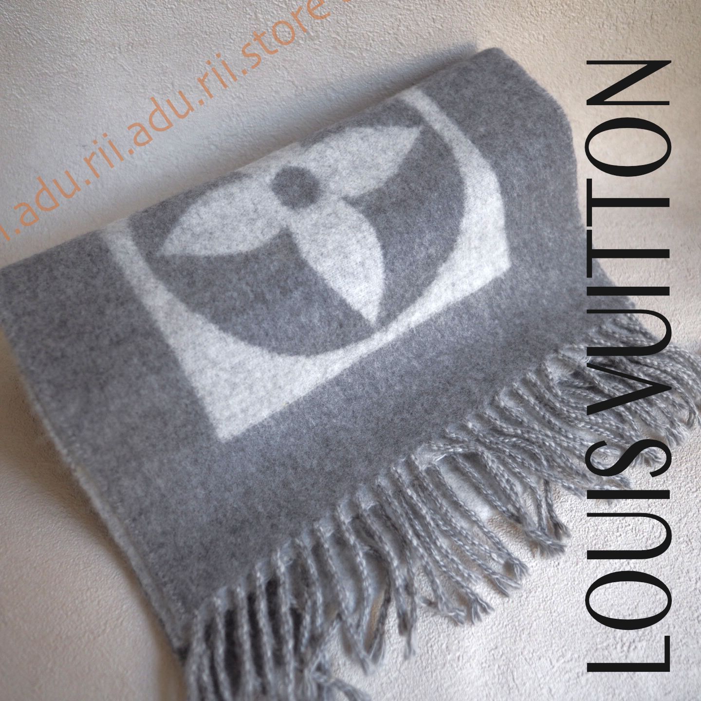 ルイヴィトン エシャルプロゴマニア ルビー マフラー LOUIS VUITTON