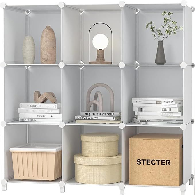 AYO 収納棚 大容量 収納ラック 組み立て式 棚 ラック 簡単組立 整理棚収納 ボックス 本棚 衣類収納 耐久性 省スペース スチール性 インテリア おしゃれ 多用途 (扉なし ホワイト，6ボックス(30