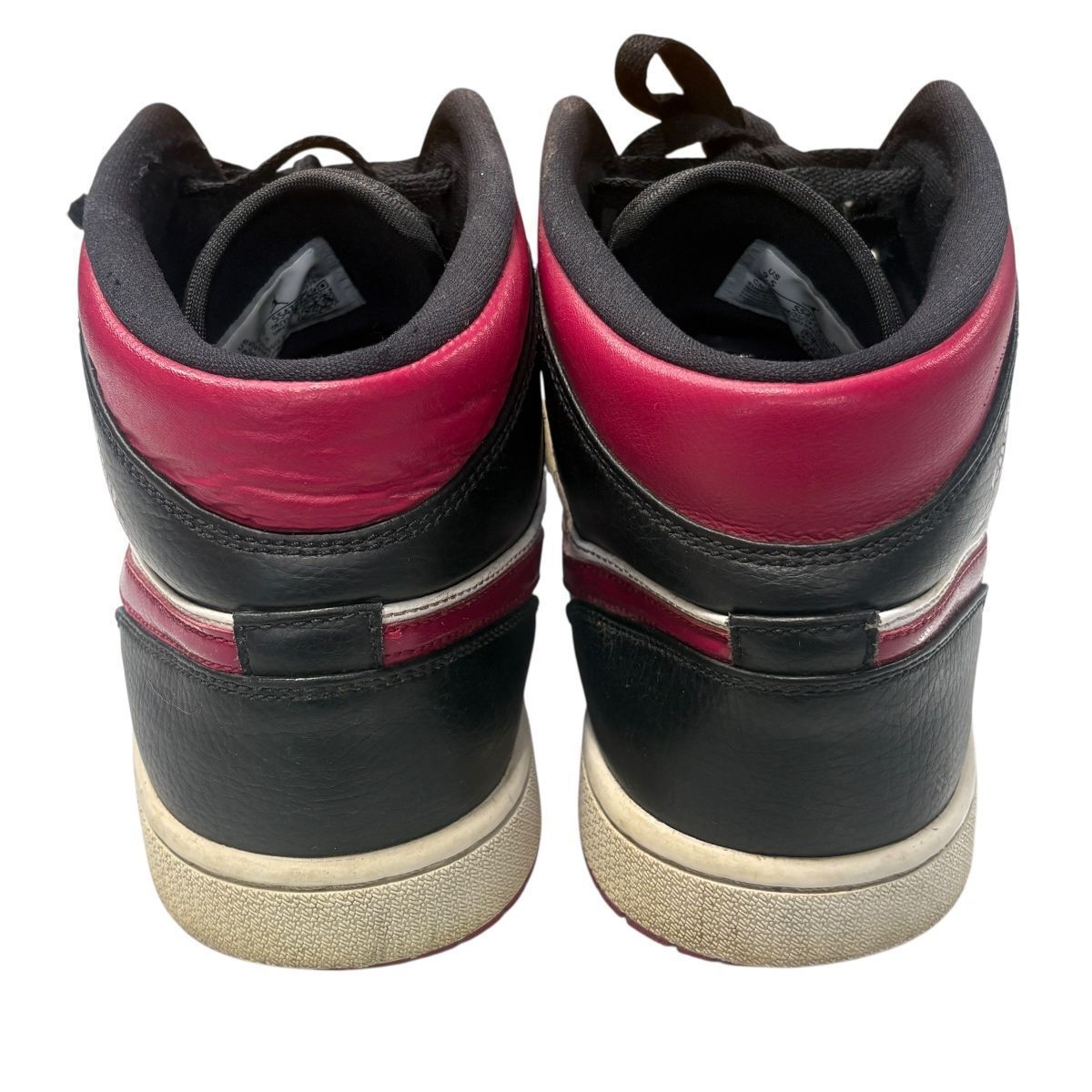 ♪3121 NIKE AIR JORDAN 1 MID BLACK/RED/WHITE スニーカー 554724-066 