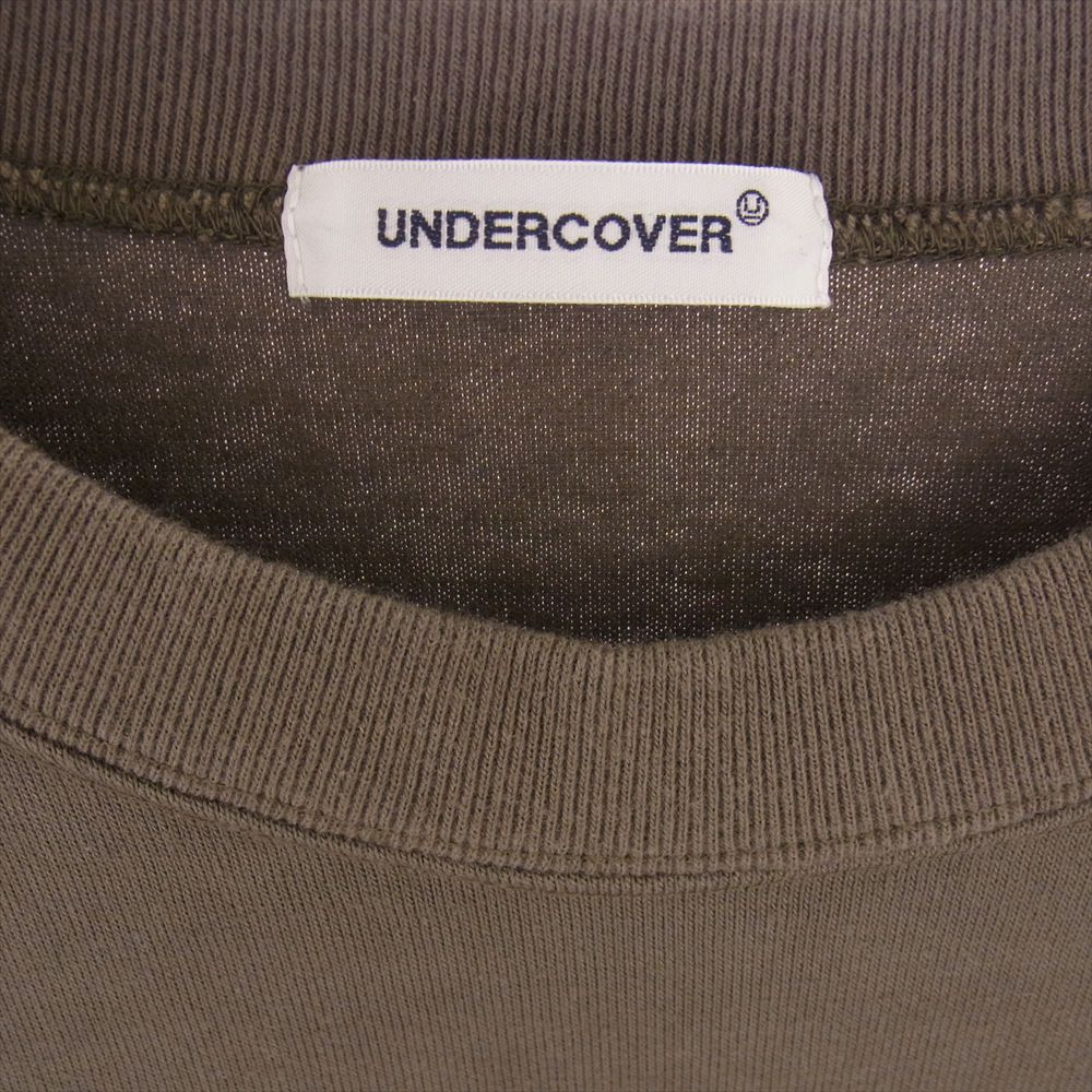 UNDERCOVER アンダーカバー Ｔシャツ 23AW UP2C4805-1 トライバル フラシ ポケット BIG TEE ビッグ オーバーサイズ  Tシャツ カーキ系 2【中古】