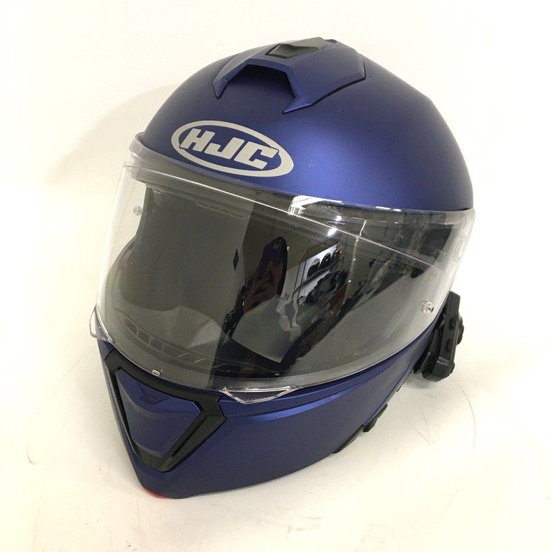 HJC i90 システムヘルメット 除菌消臭済 セミフラットメタリックブルー Mサイズ オートバイ ツーリング ライディング バイカー バイク用品 エイチジェイシー TA2467