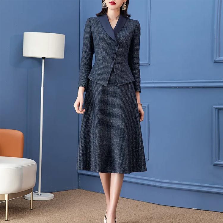 スーツ レディース 七五三 長袖 50代 ロング ツイード風 セレモニー