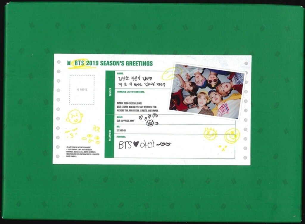 BTS DVD 2019 SEASON'S GREETINGS