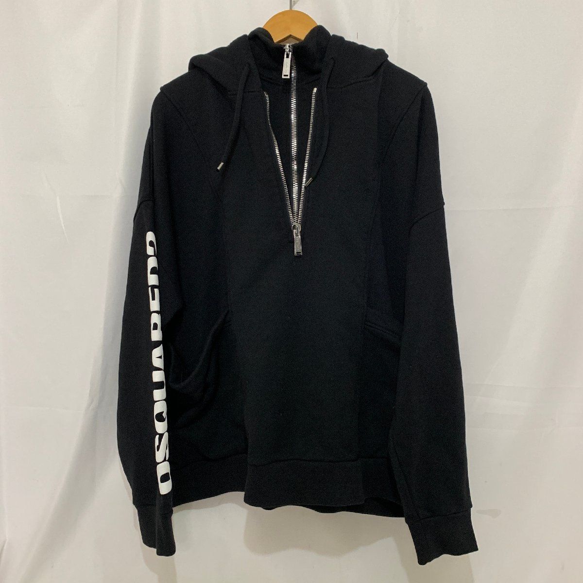 DSQUARED2 ジップパーカー ダブルジップ S71GU0557 サイズ L ブラック メンズ トップス