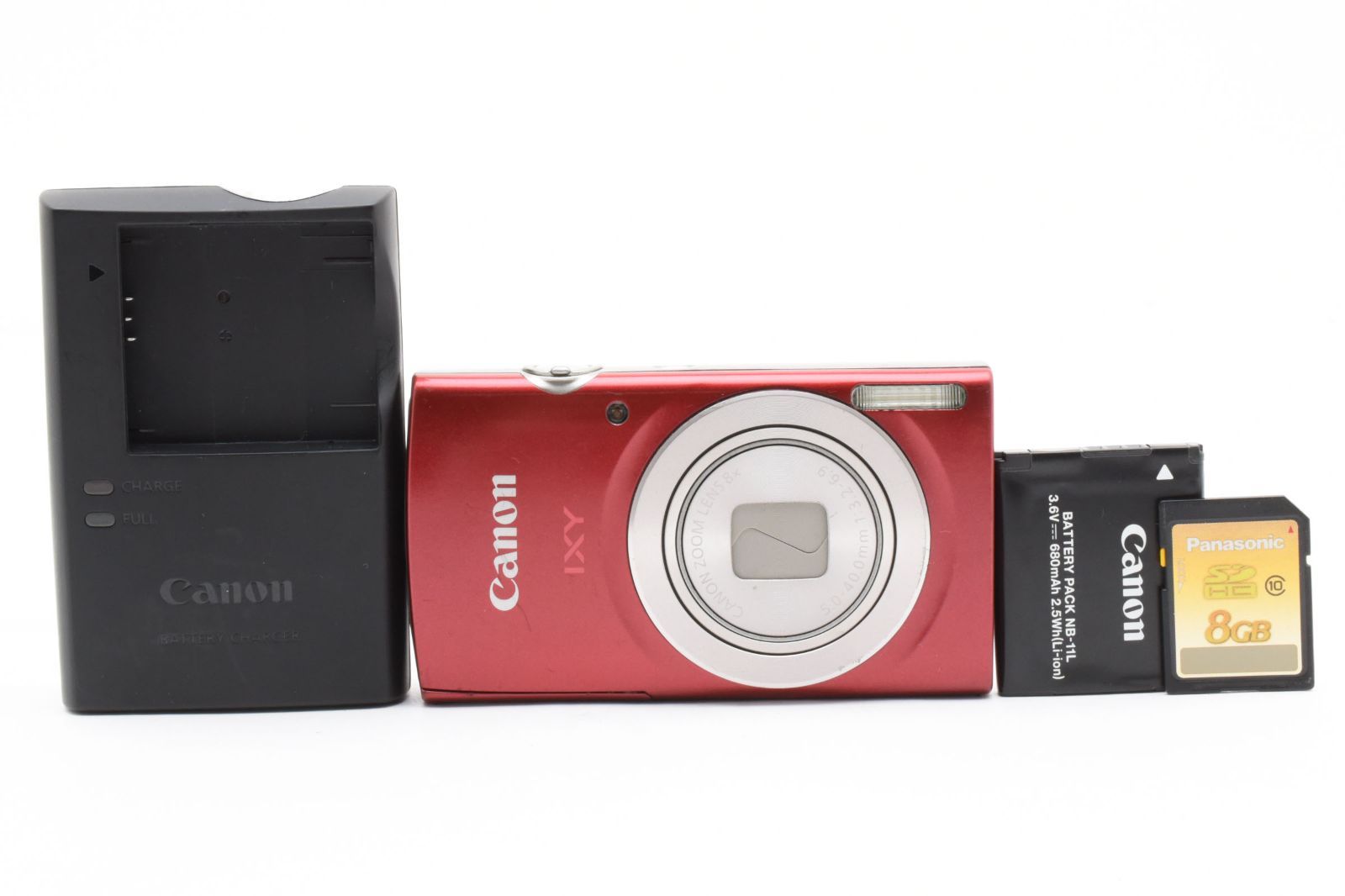 並品 Canon キヤノン IXY 200 コンパクトデジタルカメラ 赤 2444933A