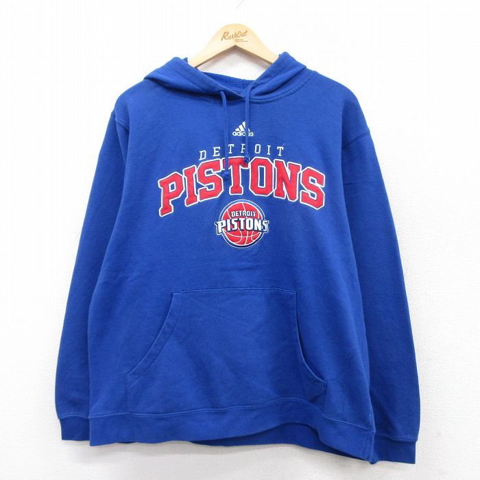 L/古着 アディダス adidas 長袖 スウェット パーカー メンズ NBA