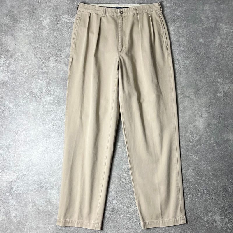 Polo Ralph Lauren ポロチノ 90s00s チノパン 34×32 90s POLO RALPH LAUREN 2タック コットン チノ パンツ 34 32