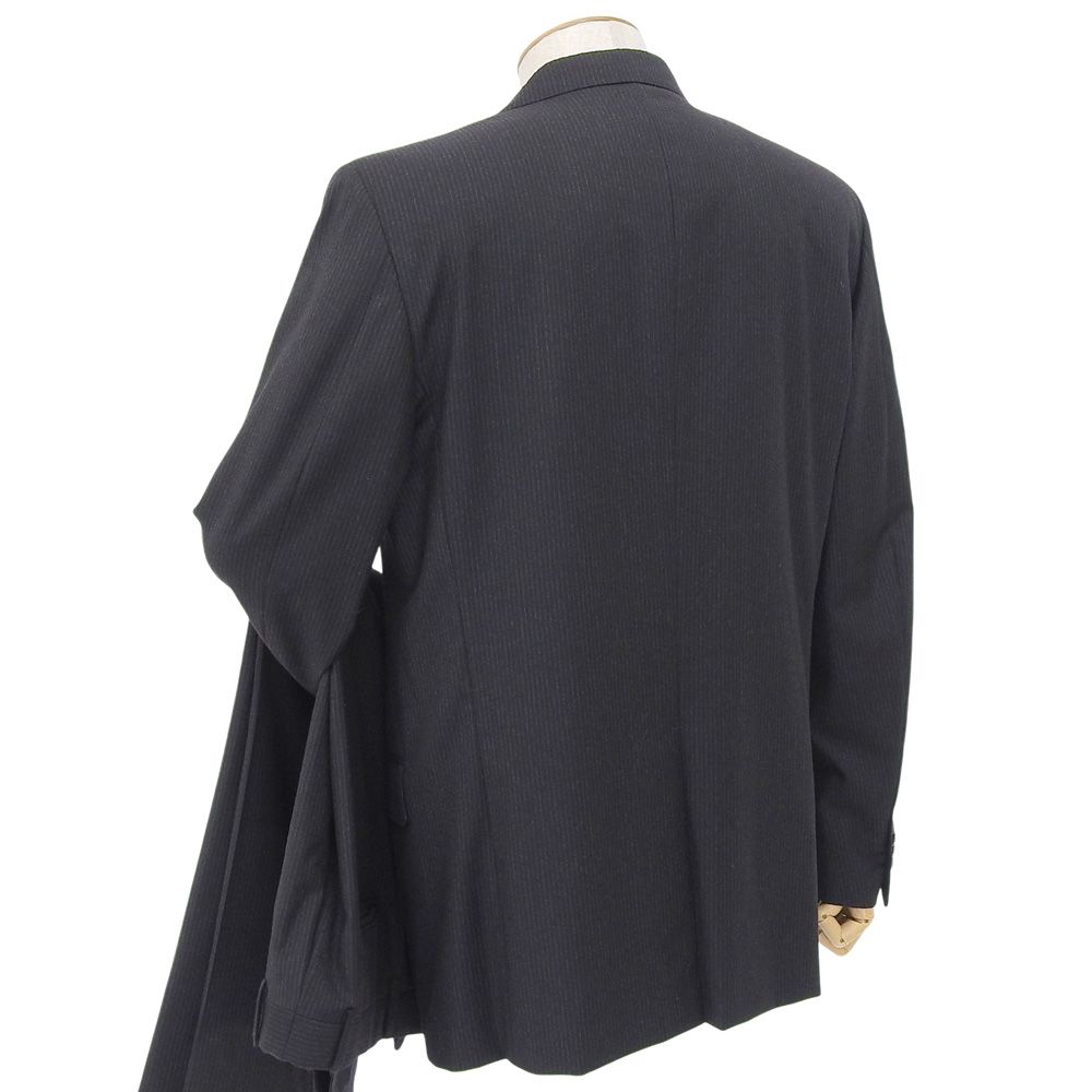 超 ルイヴィトン LOUIS VUITTON super130’s ストライプ ウール セットアップ スーツ 52 メンズ