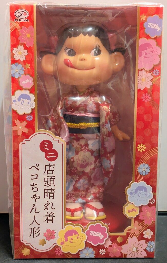 不二家 首振り人形 ミニ店頭晴れ着ペコちゃん人形